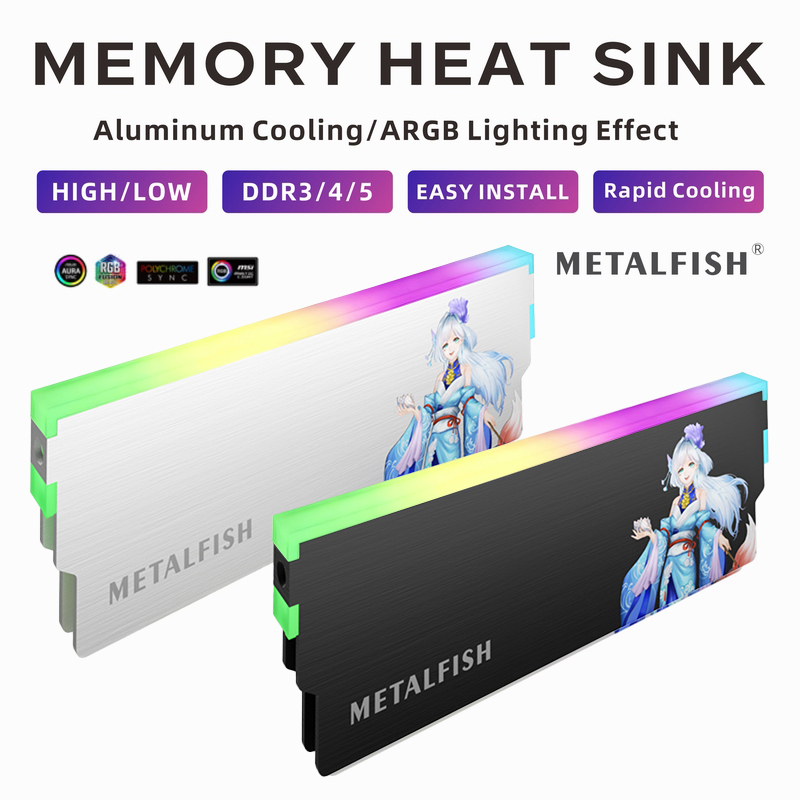 Ddr4 Desktop Ram - METALFISH DRAM dissipateur thermique 5V-3PIN ARGB