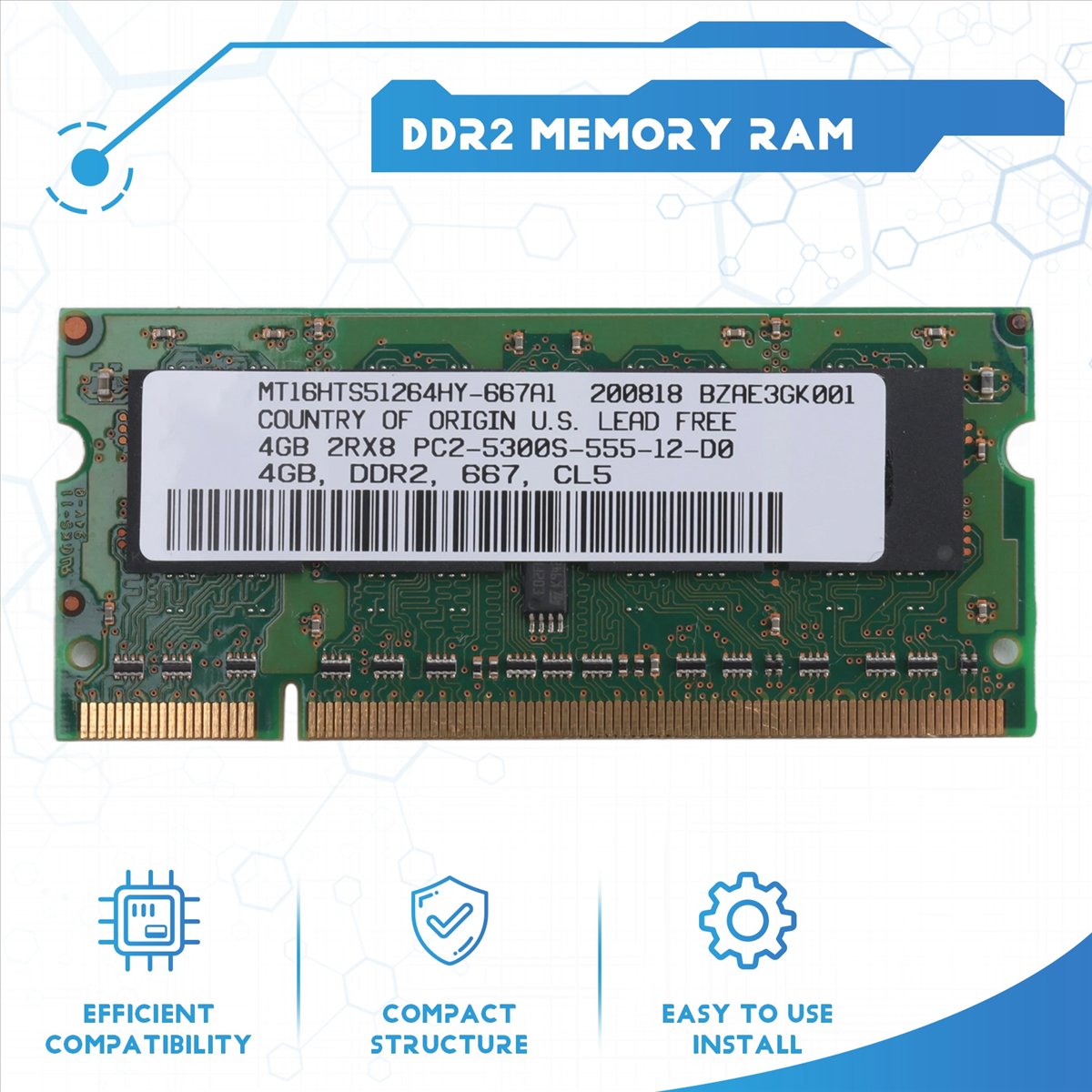 Mémoire RAM pour ordinateur po - Ddr2 Ram avis et prix