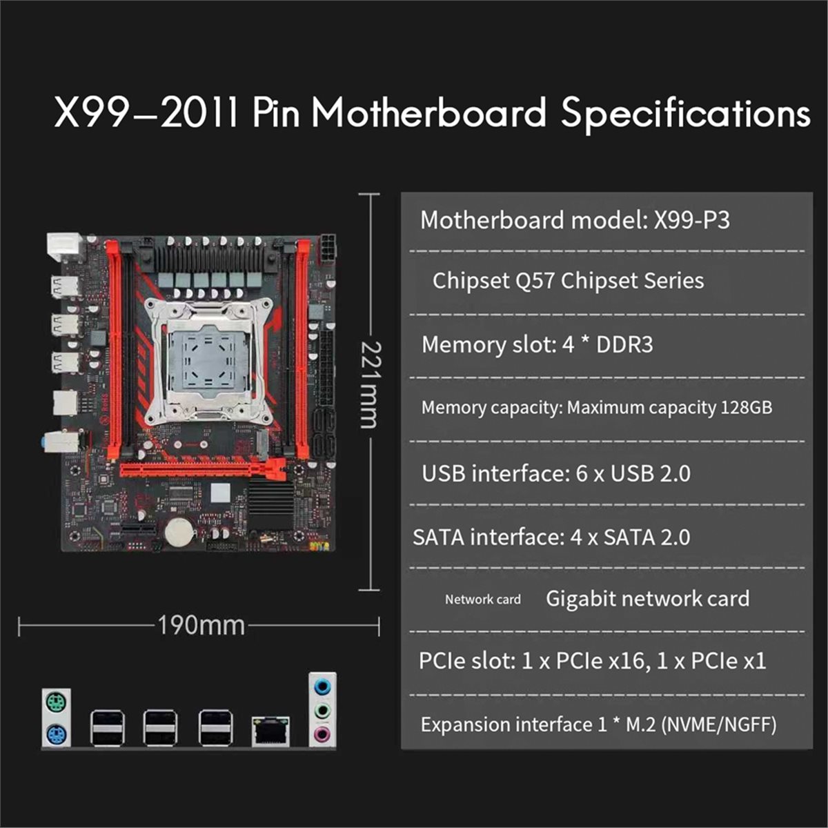 (A01R) Carte mère X99 P3 LGA20 - Ddr3 Ram avis et prix